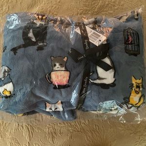 Vera Bradley cats meow blanket NWT